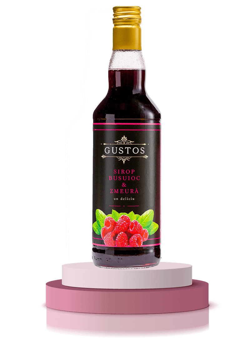 raspberry syrup bottle